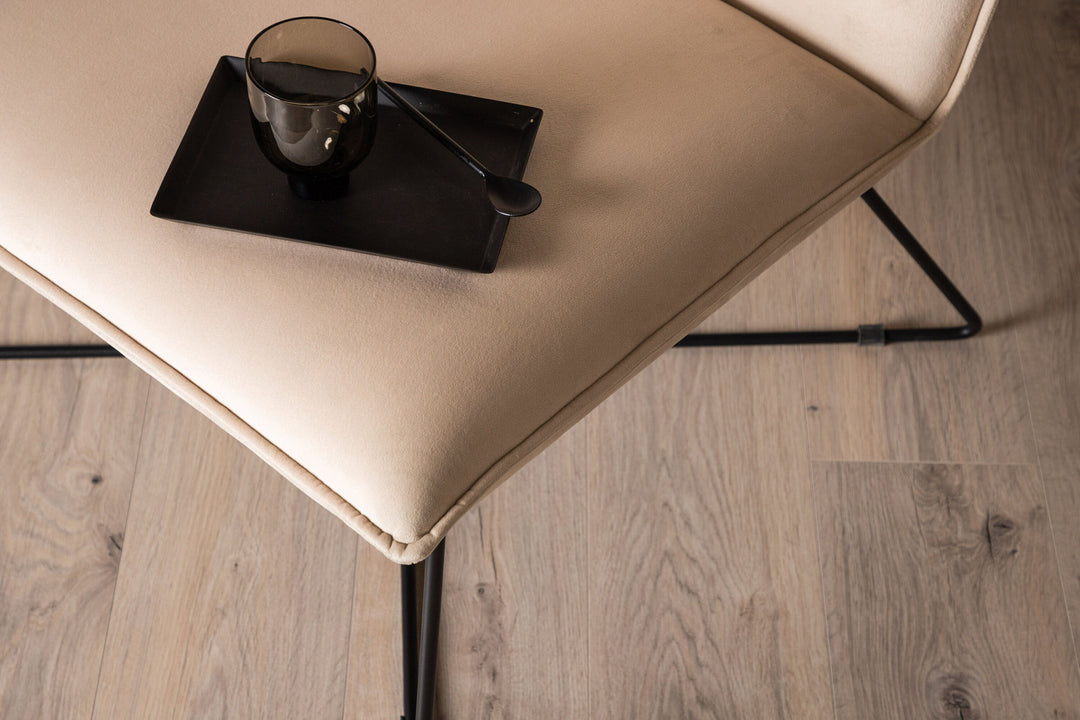 Venture Home X-lounge Single Sofa - Black / Off White Velvet