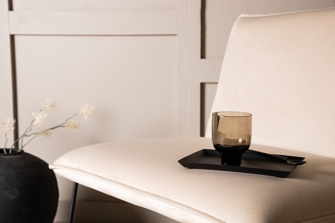 Venture Home X-lounge Single Sofa - Black / Off White Velvet