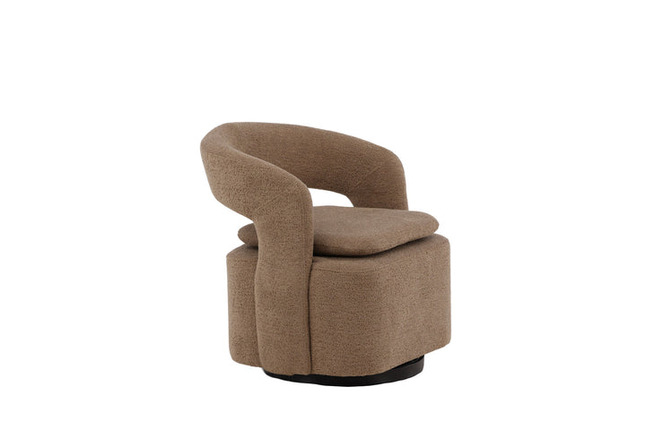 Venture Home Laurel Single Sofa - Black / Brown Boucle