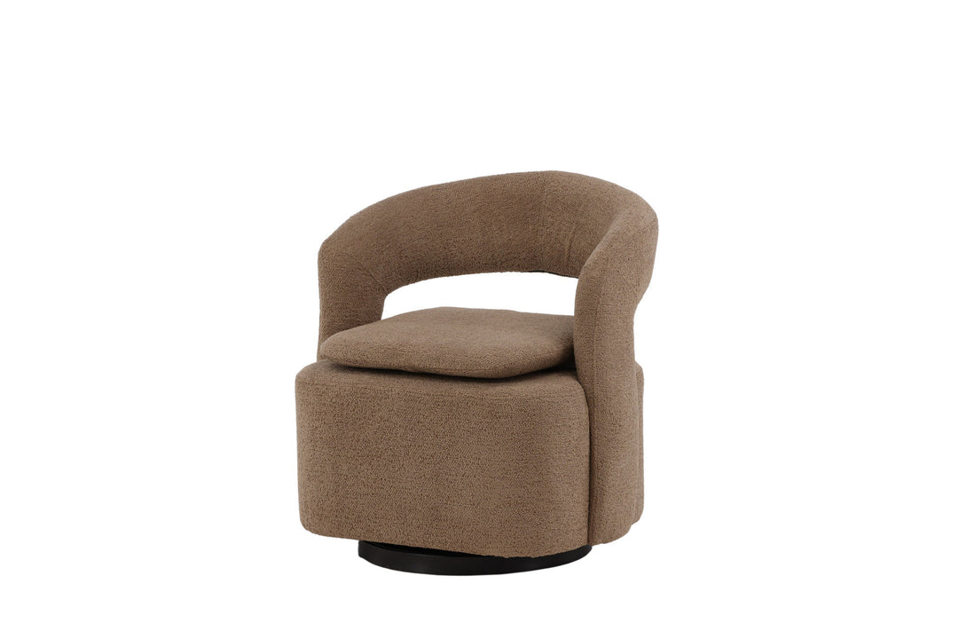 Venture Home Laurel Single Sofa - Black / Brown Boucle