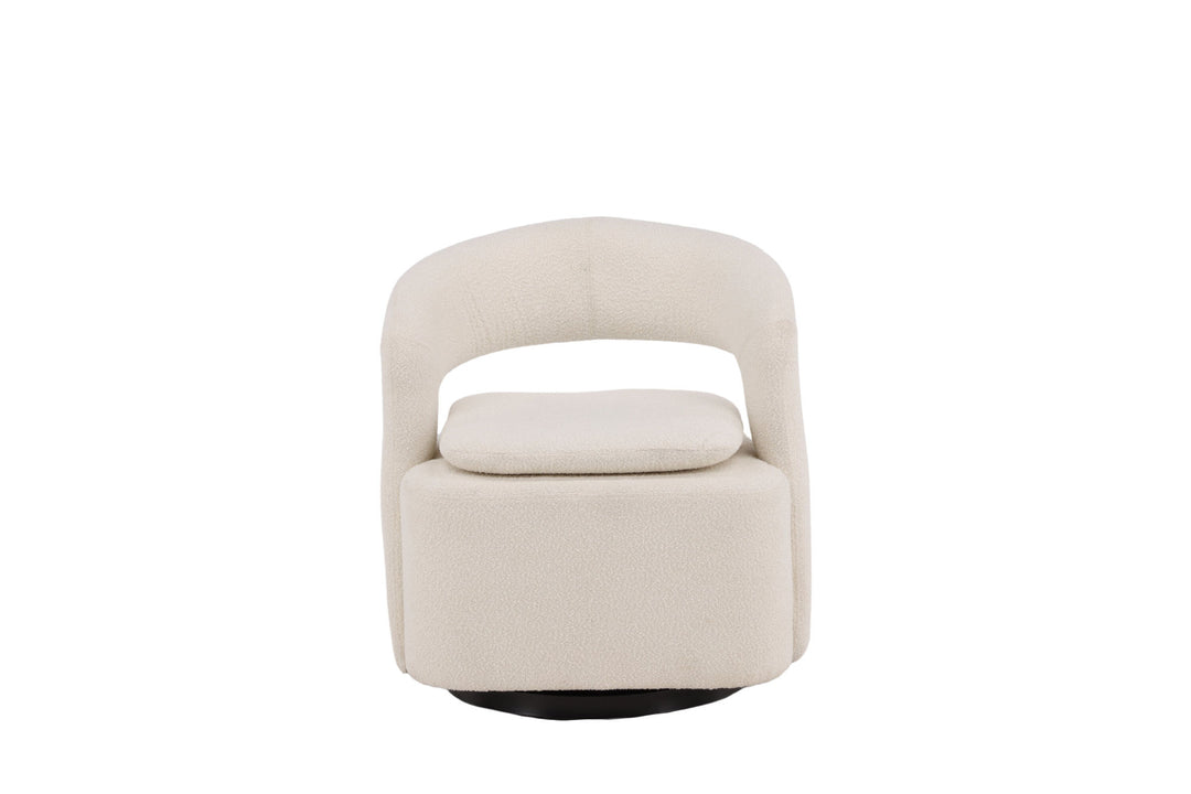 Venture Home Laurel Single Sofa - Black / White Boucle
