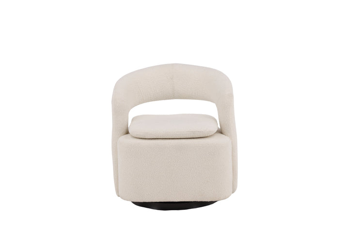 Venture Home Laurel Single Sofa - Black / White Boucle