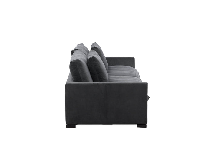 Venture Home Durham Sofa - Wood / Dark Grey Corduroy