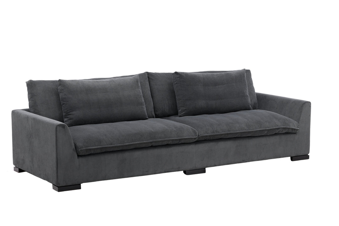 Venture Home Durham Sofa - Wood / Dark Grey Corduroy
