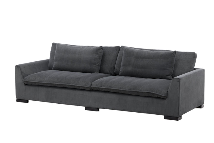 Venture Home Durham Sofa - Wood / Dark Grey Corduroy