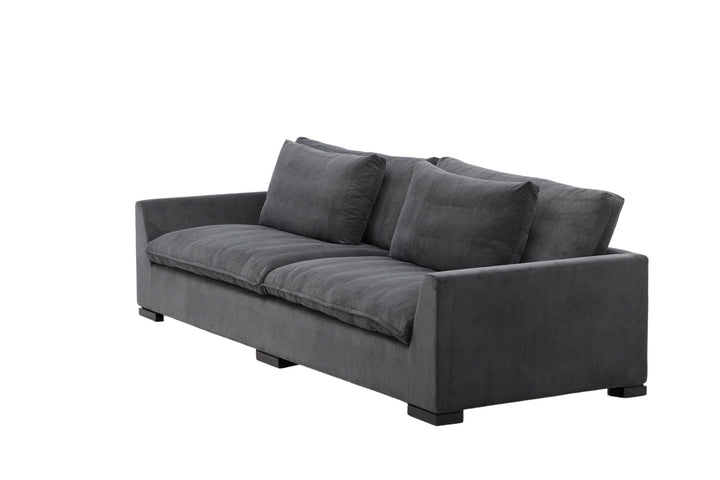 Venture Home Durham Sofa - Wood / Dark Grey Corduroy