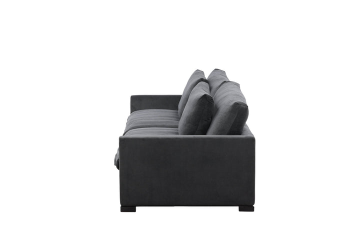 Venture Home Durham Sofa - Wood / Dark Grey Corduroy