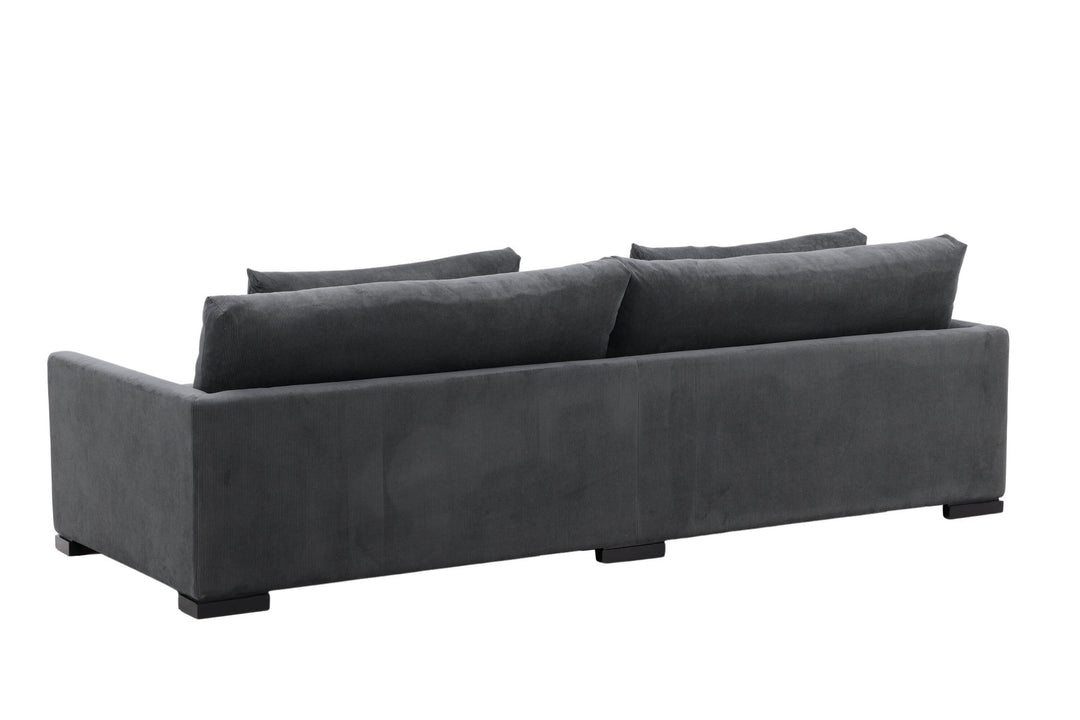 Venture Home Durham Sofa - Wood / Dark Grey Corduroy