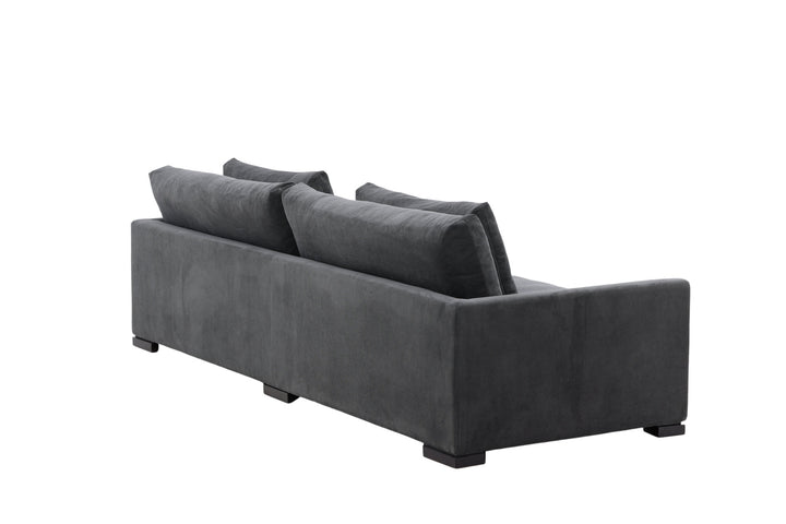 Venture Home Durham Sofa - Wood / Dark Grey Corduroy