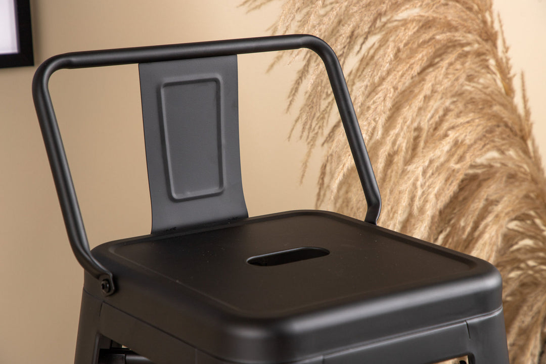 Venture Home Tempe Bar Chair 4-pack - Matte black / Metal