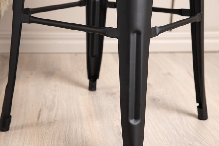 Venture Home Tempe Bar Chair 4-pack - Matte black / Metal