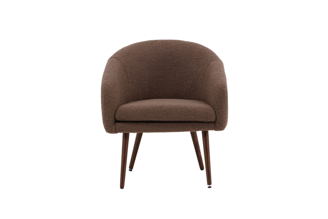 Venture Home Wanda Single Sofa - Dark walnut / Brown Lambs wool