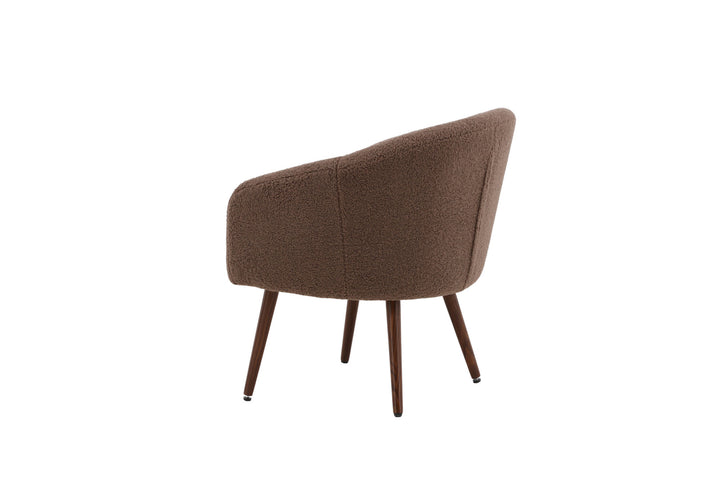 Venture Home Wanda Single Sofa - Dark walnut / Brown Lambs wool