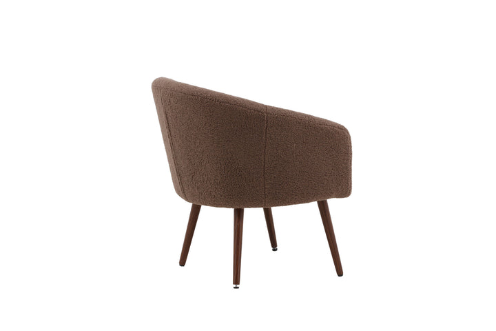 Venture Home Wanda Single Sofa - Dark walnut / Brown Lambs wool