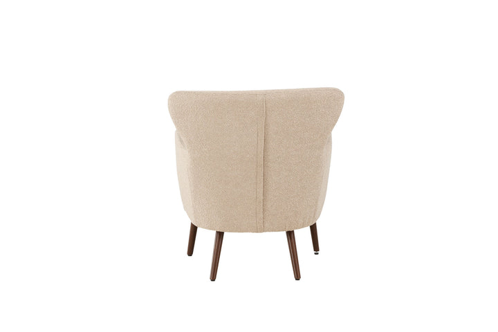 Venture Home Lincoln Single Sofa - Walnut / Beige Boucle