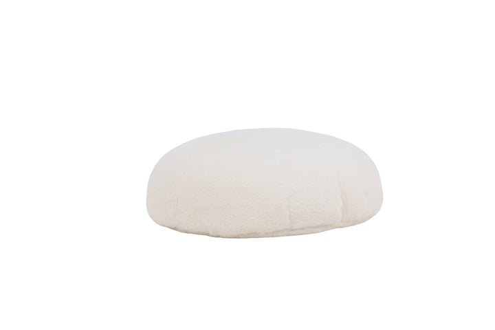 Venture Home Ruston Ottoman/Pouf - / White Lambswool
