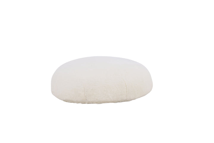 Venture Home Ruston Ottoman/Pouf - / White Lambswool