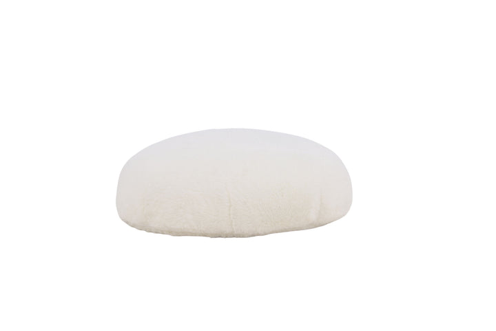 Venture Home Ruston Ottoman/Pouf - / White Lambswool