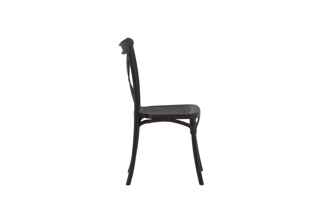 Venture Home Crosett Dining Chair 2-pack - Matte Black / Matte Black Plastic