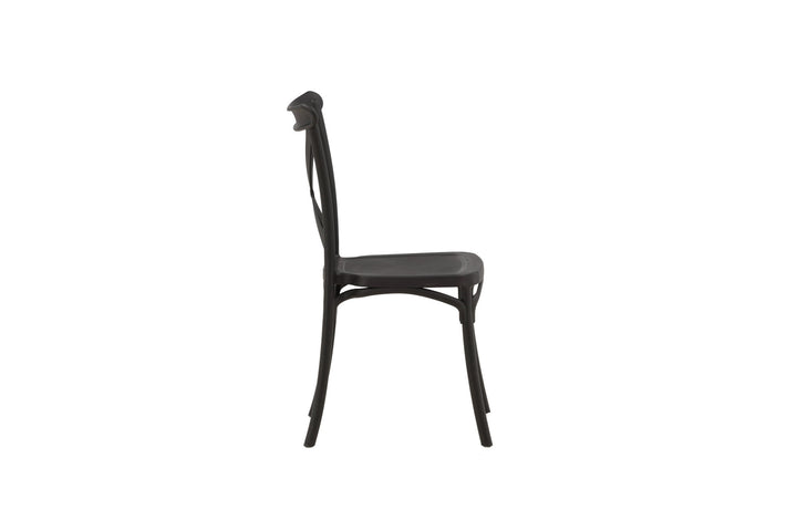 Venture Home Crosett Dining Chair 2-pack - Matte Black / Matte Black Plastic