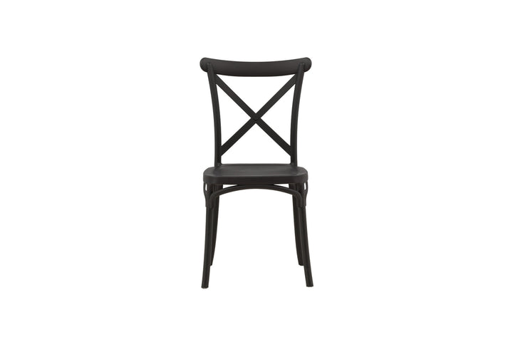 Venture Home Crosett Dining Chair 2-pack - Matte Black / Matte Black Plastic