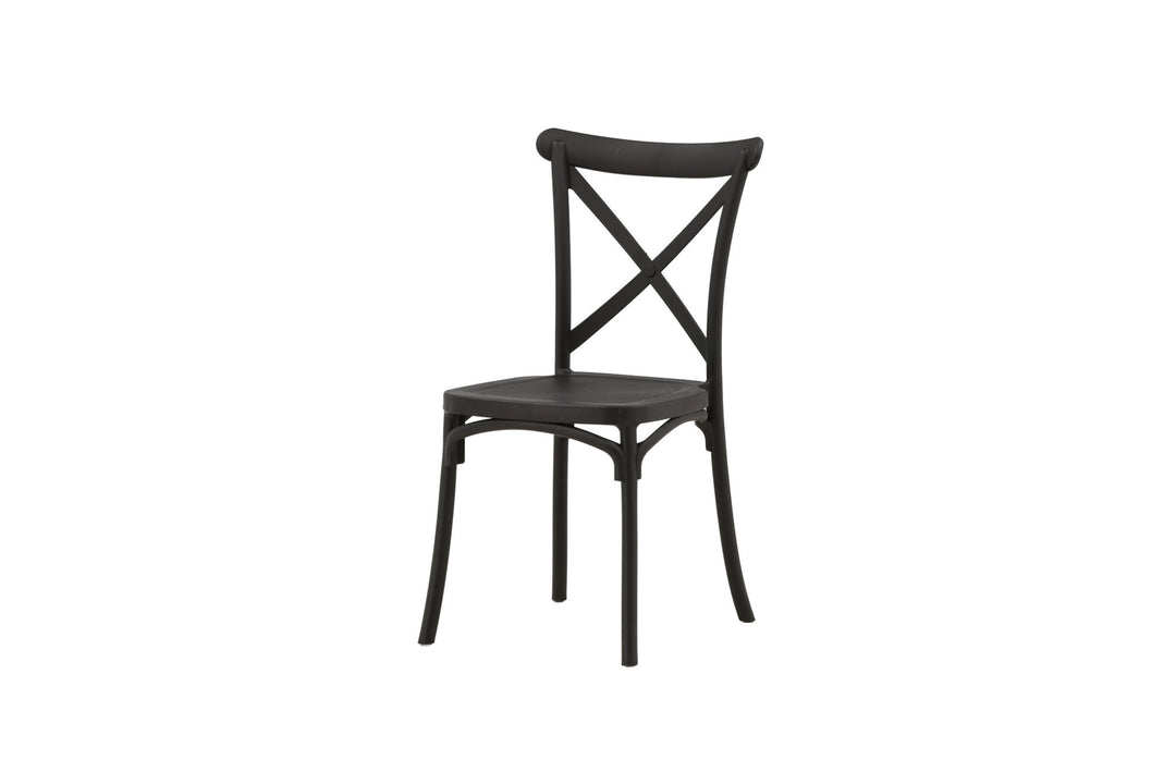 Venture Home Crosett Dining Chair 2-pack - Matte Black / Matte Black Plastic