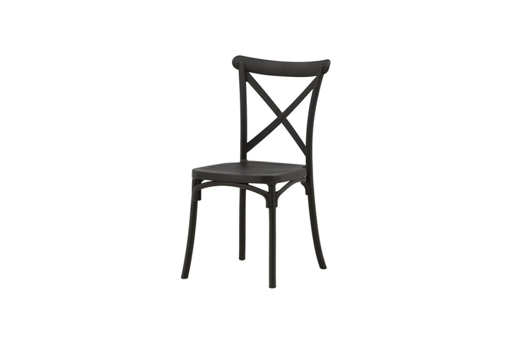 Venture Home Crosett Dining Chair 2-pack - Matte Black / Matte Black Plastic