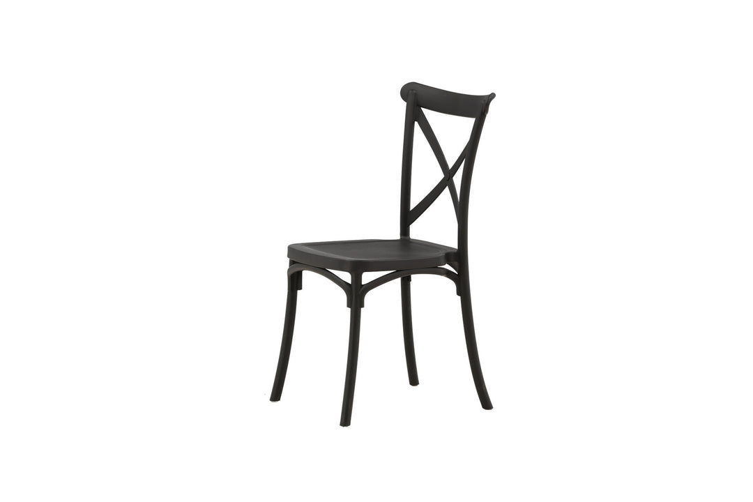 Venture Home Crosett Dining Chair 2-pack - Matte Black / Matte Black Plastic