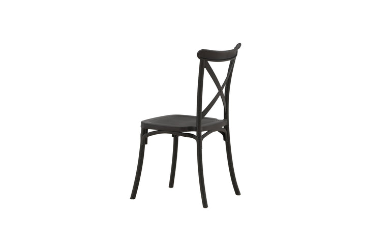 Venture Home Crosett Dining Chair 2-pack - Matte Black / Matte Black Plastic