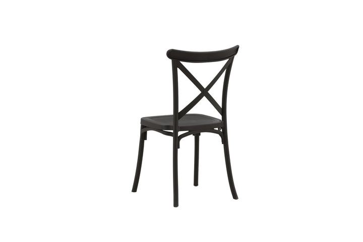 Venture Home Crosett Dining Chair 2-pack - Matte Black / Matte Black Plastic