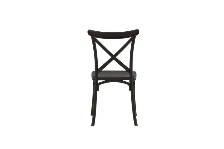 Venture Home Crosett Dining Chair 2-pack - Matte Black / Matte Black Plastic