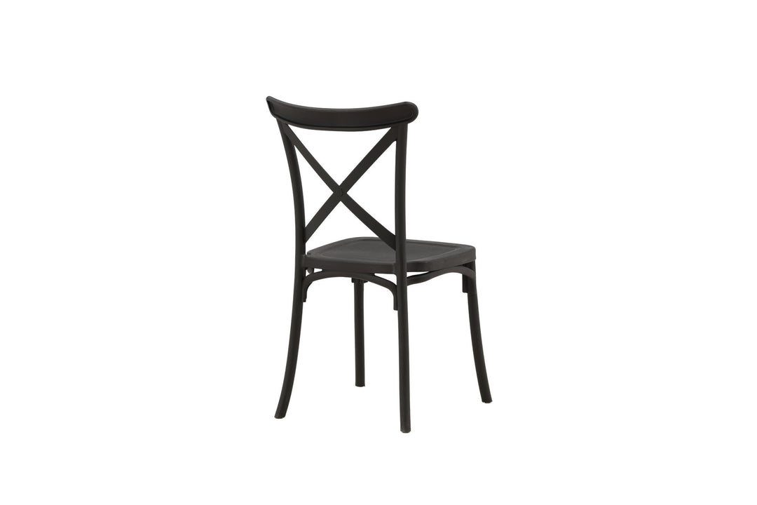 Venture Home Crosett Dining Chair 2-pack - Matte Black / Matte Black Plastic