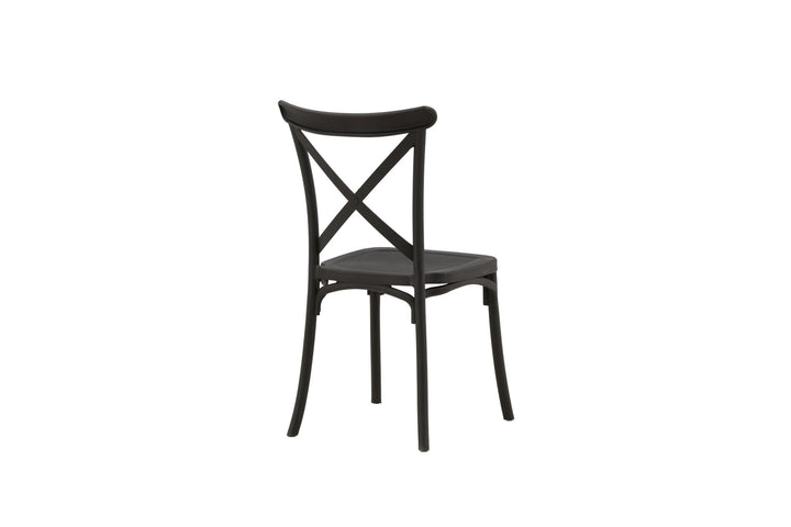 Venture Home Crosett Dining Chair 2-pack - Matte Black / Matte Black Plastic