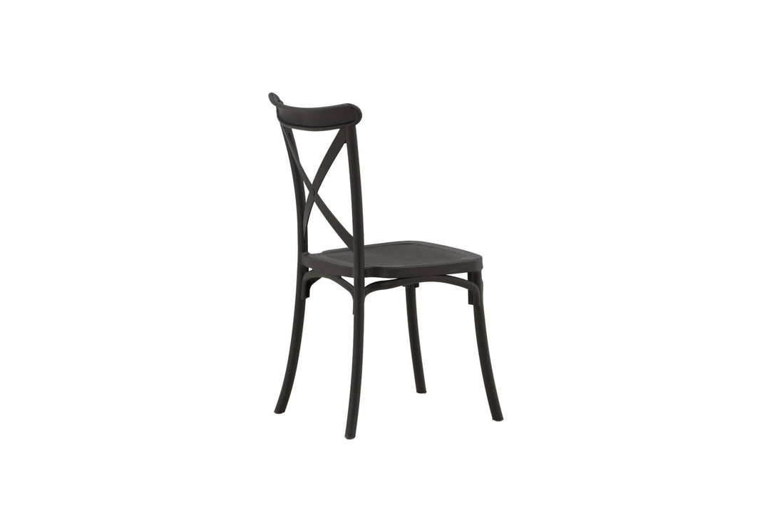 Venture Home Crosett Dining Chair 2-pack - Matte Black / Matte Black Plastic