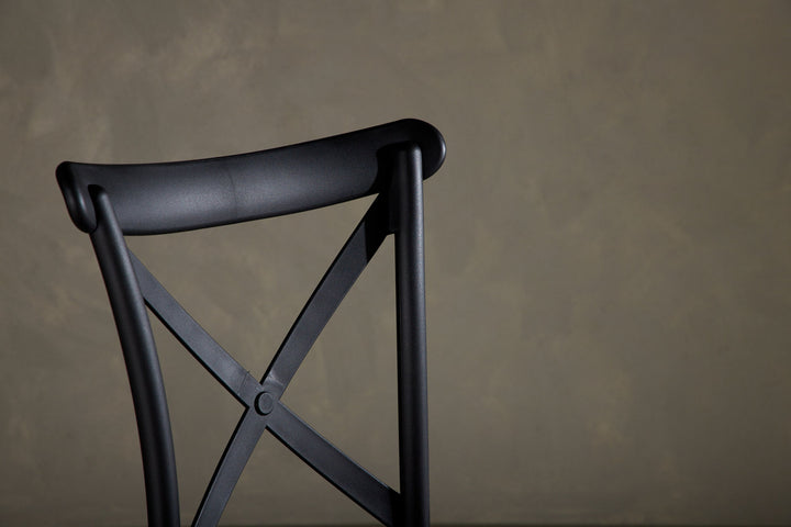 Venture Home Crosett Dining Chair 2-pack - Matte Black / Matte Black Plastic