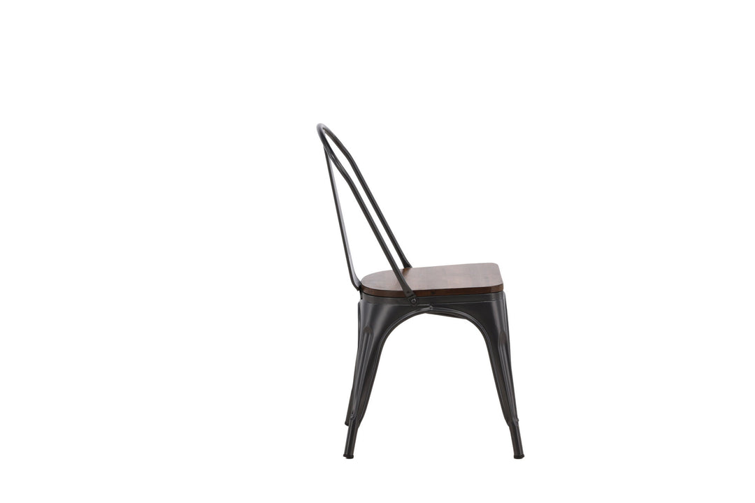 Venture Home Tempe Dining Chair 2-pack - Dark grey / Dark Brown MDF