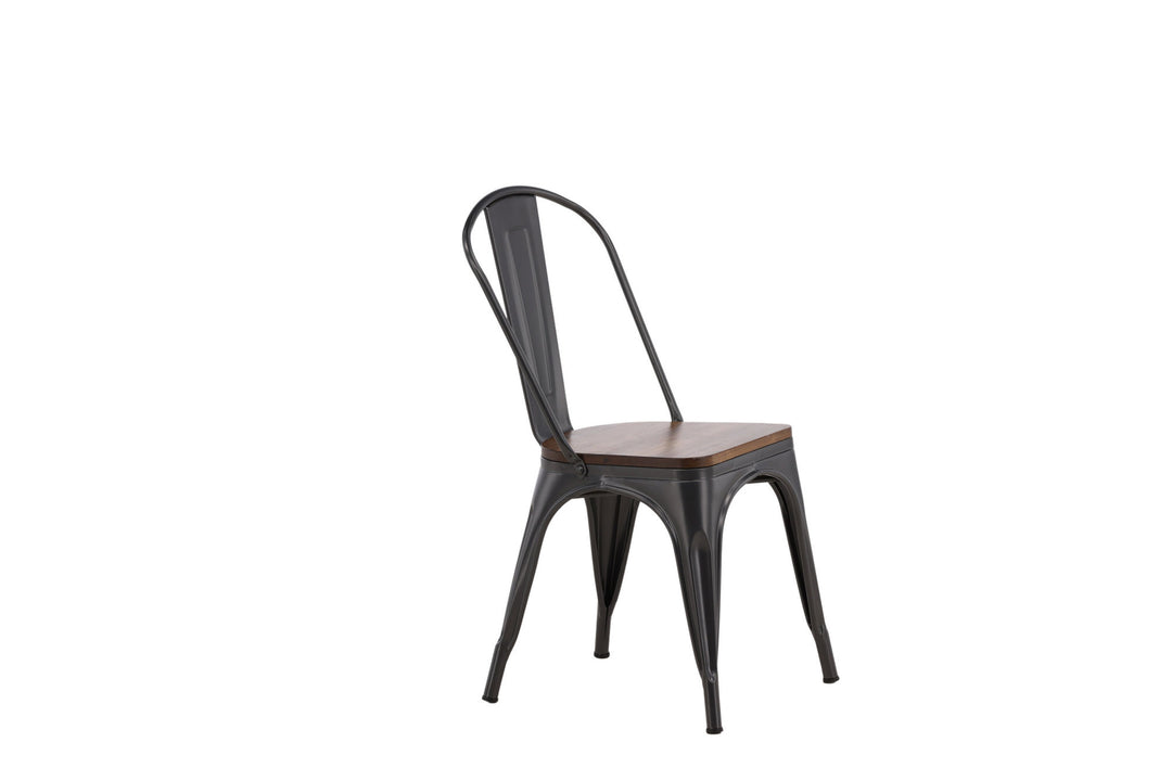 Venture Home Tempe Dining Chair 2-pack - Dark grey / Dark Brown MDF