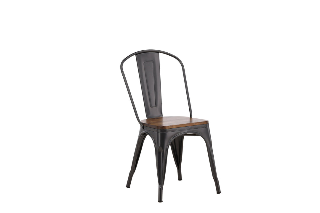 Venture Home Tempe Dining Chair 2-pack - Dark grey / Dark Brown MDF