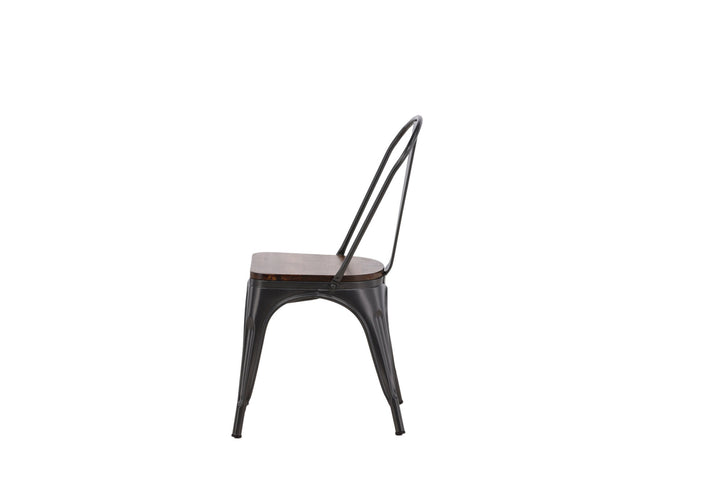 Venture Home Tempe Dining Chair 2-pack - Dark grey / Dark Brown MDF