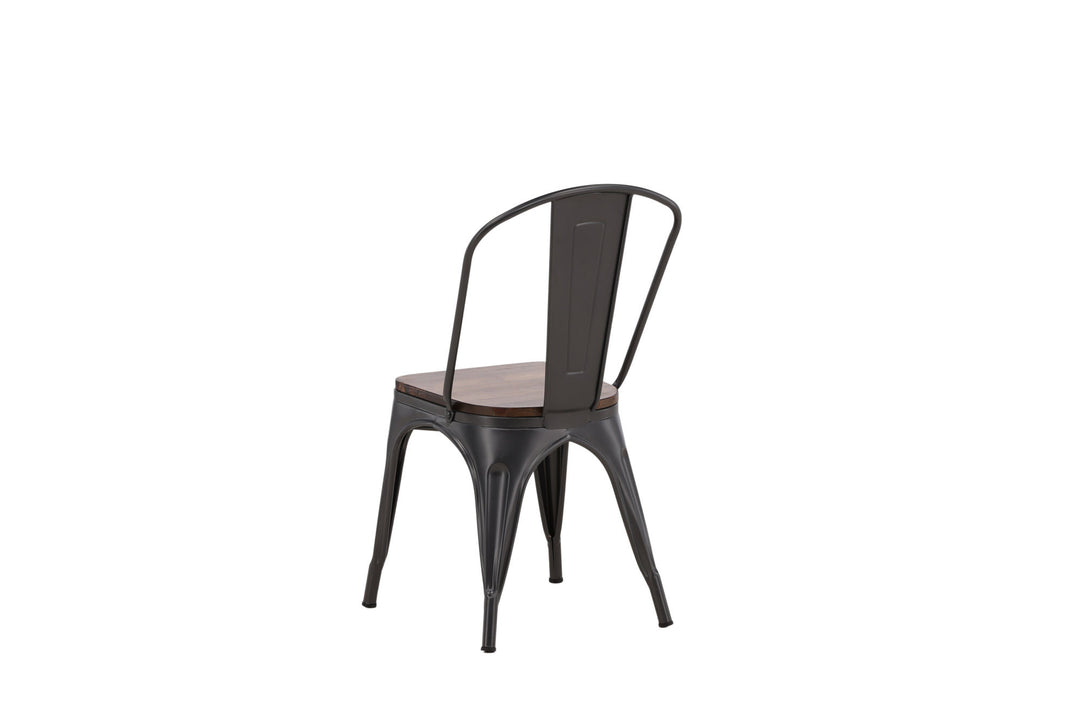Venture Home Tempe Dining Chair 2-pack - Dark grey / Dark Brown MDF