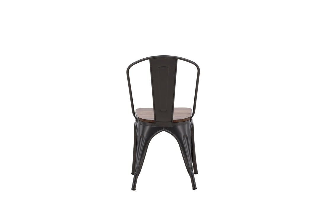 Venture Home Tempe Dining Chair 2-pack - Dark grey / Dark Brown MDF