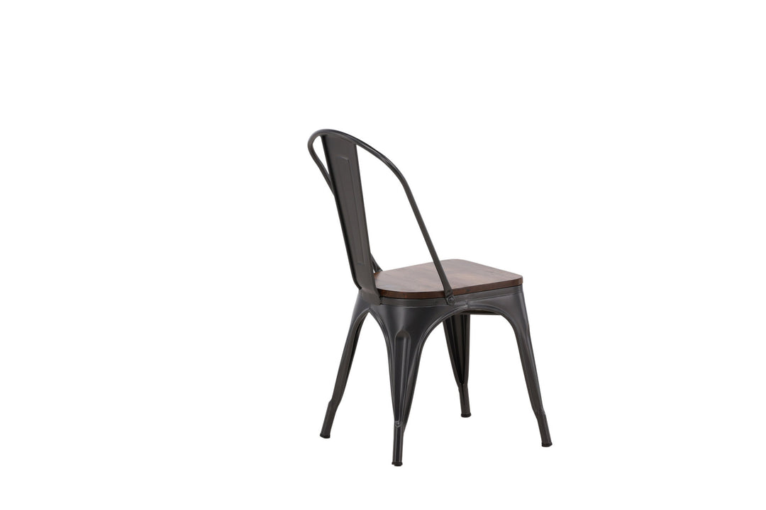 Venture Home Tempe Dining Chair 2-pack - Dark grey / Dark Brown MDF