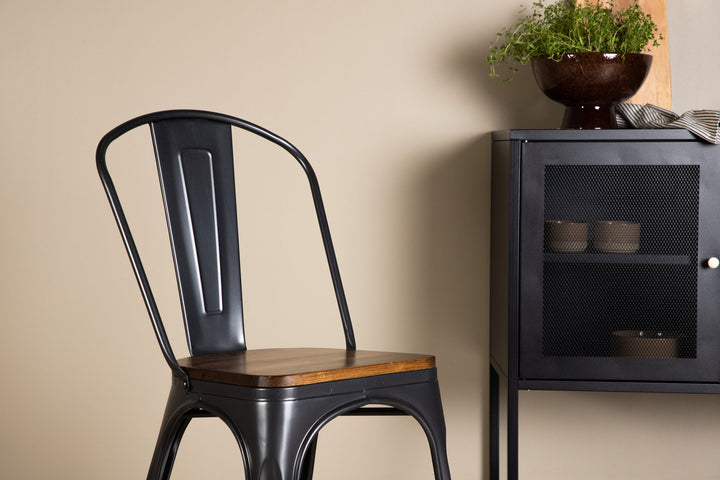 Venture Home Tempe Dining Chair 2-pack - Dark grey / Dark Brown MDF