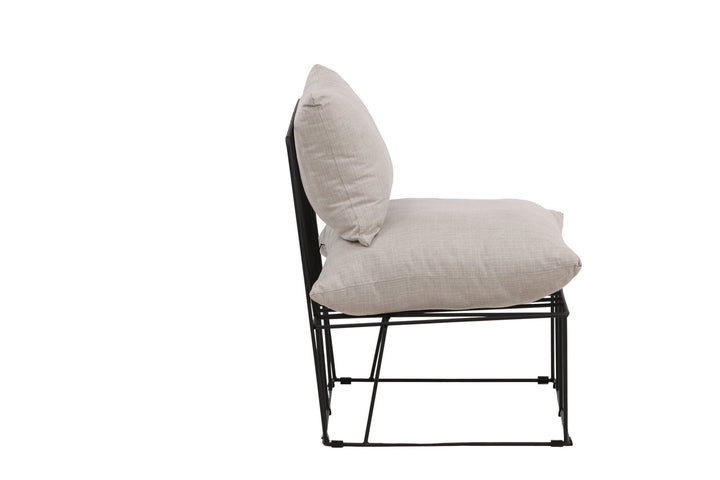 Venture Home Livonia Single Sofa - Black / Linen fabric