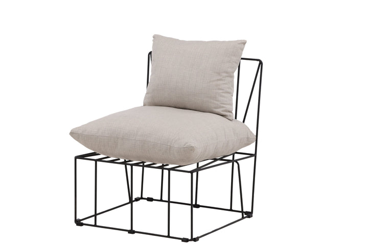 Venture Home Livonia Single Sofa - Black / Linen fabric