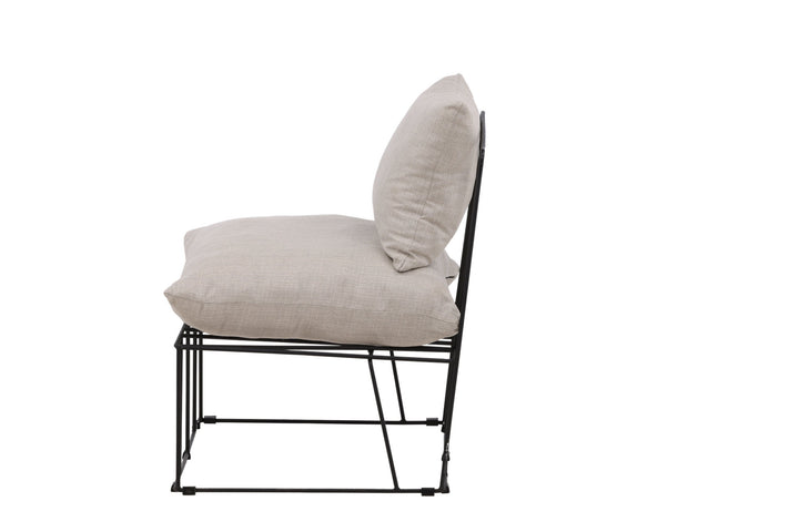 Venture Home Livonia Single Sofa - Black / Linen fabric