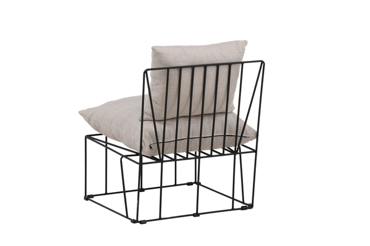 Venture Home Livonia Single Sofa - Black / Linen fabric