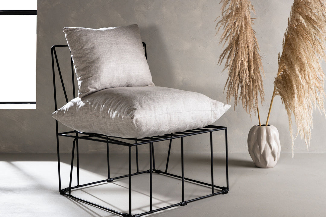 Venture Home Livonia Single Sofa - Black / Linen fabric