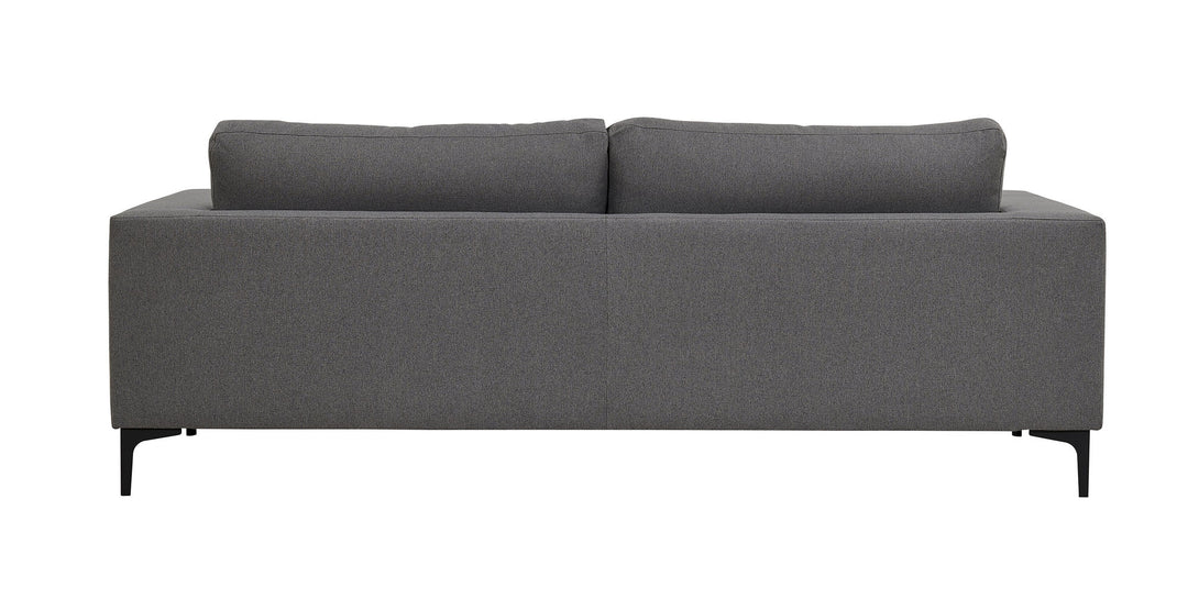 Venture Home Bolero Sofa - 3-seater - Grey Fabric - Black Legs