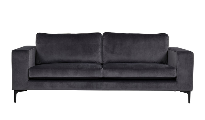 Venture Home Bolero Sofa - 3-seater - Dark Grey velvet - Black Legs